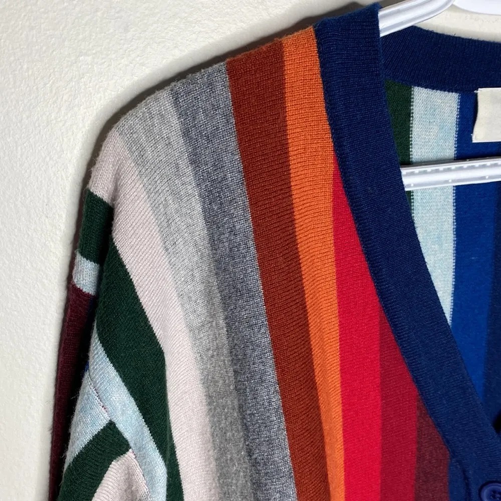 The Great the co-Ed wool blend multi stripe cardigan size 0 - Image 7