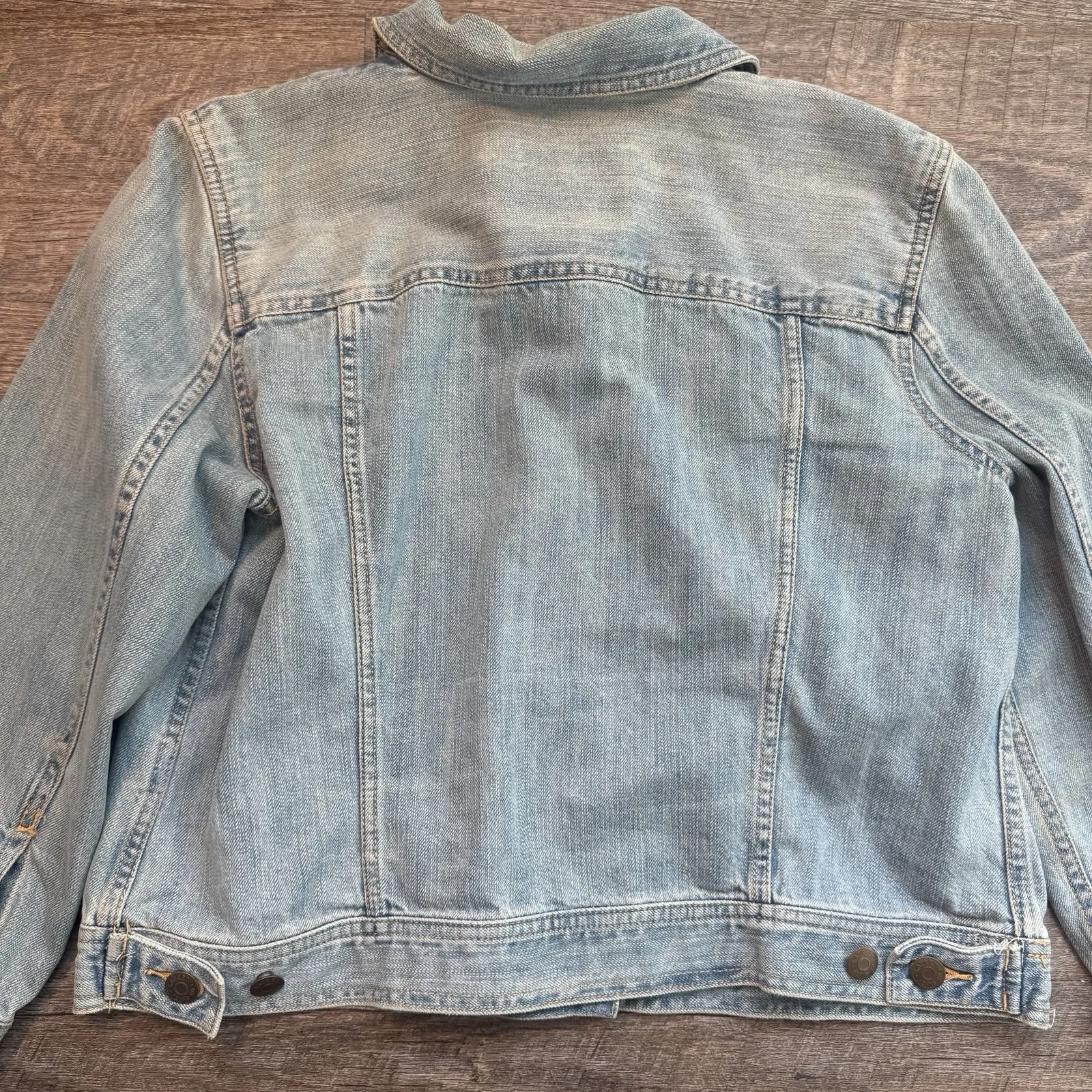 Lauren Ralph Lauren Denim Trucker Jacket Womens Large Blue Jean Cropped Western - Image 9