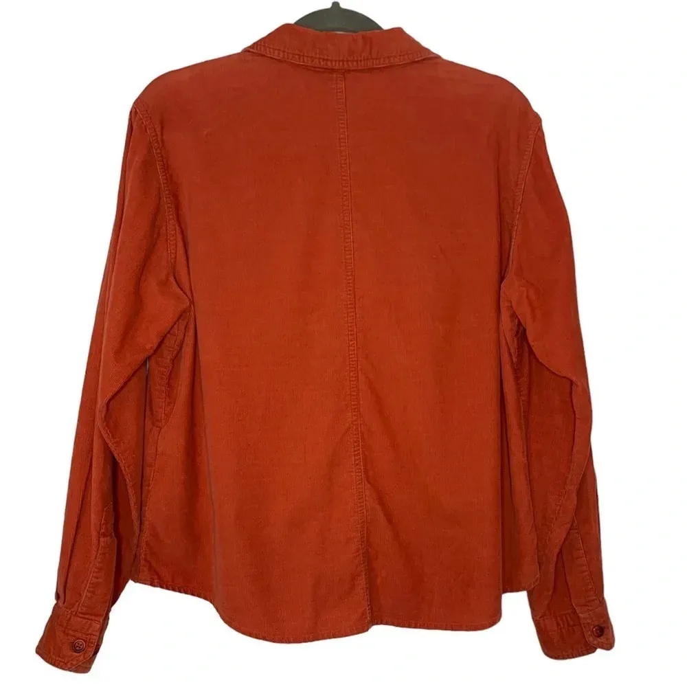 Woolrich Orange Corduroy Button Up - Image 2