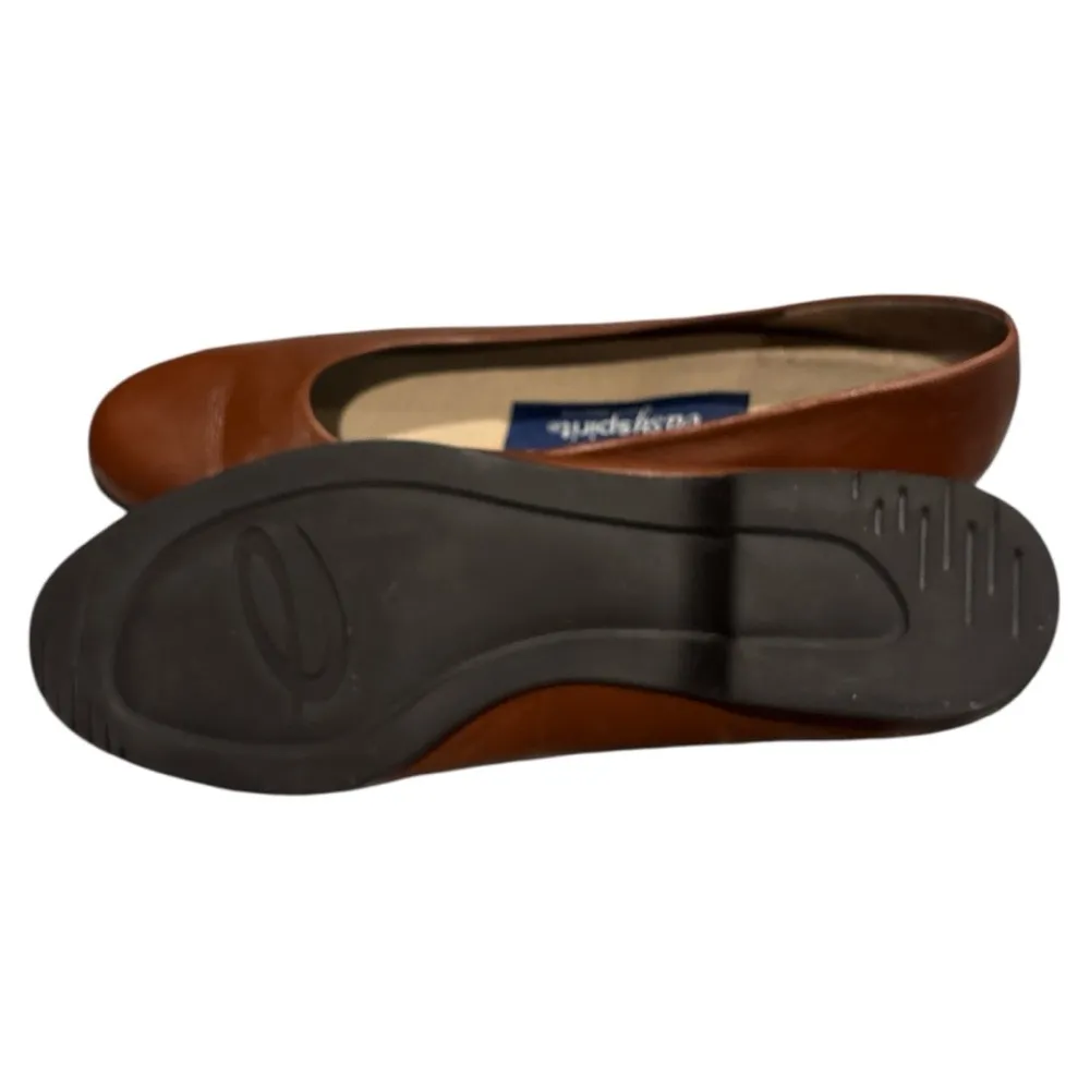 Easy Spirit Brown Leather Flats Timeless Style - Image 6