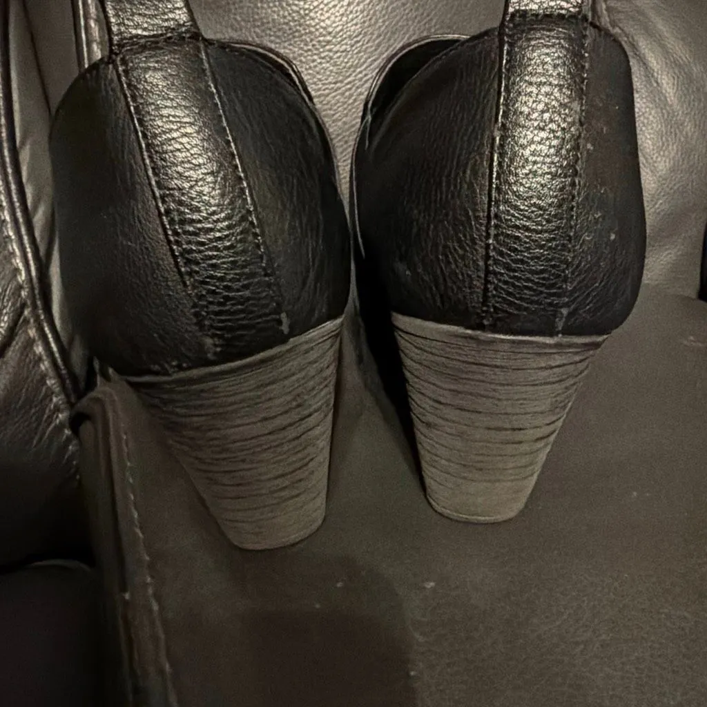 Croft & Barrow Ortholite Ankle Boots Booties Size 7.5 Black Faux Leather - Image 9