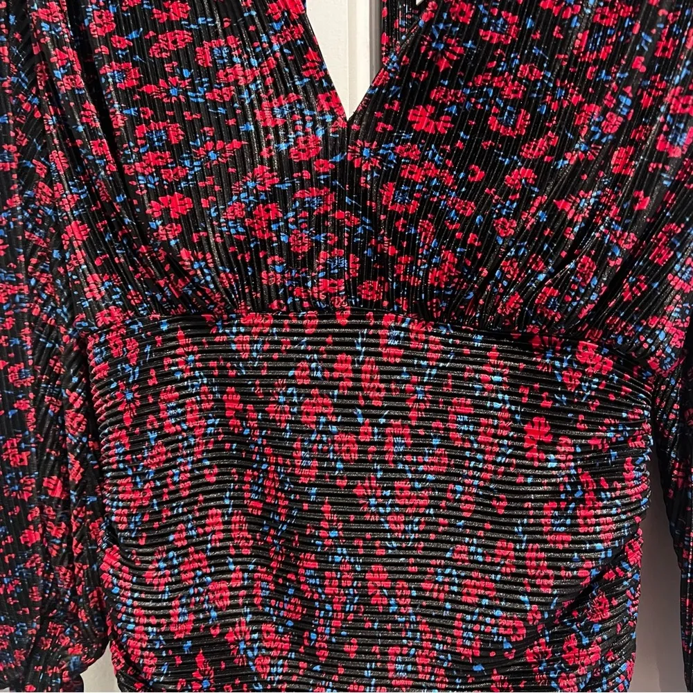 NEW SABINA MUSAYEV Capella Pleated Satin Mini Dress Black Size M - Image 10