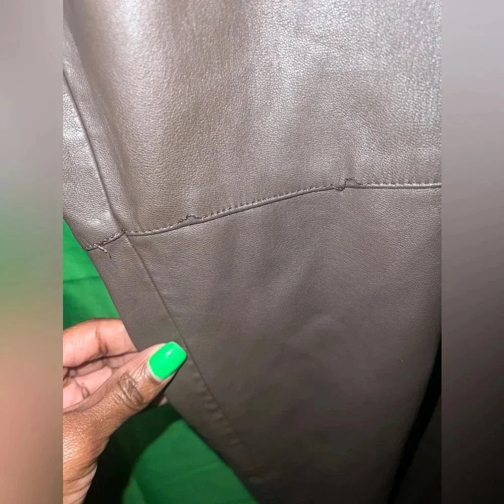 Mango Faux Leather Trousers size 2XL - Image 5