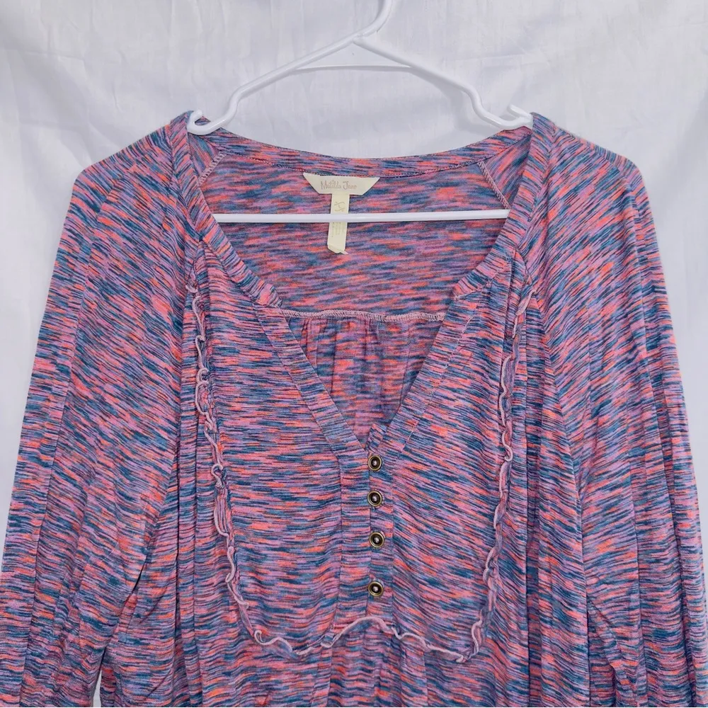 Matilda Jane Moments With You Planetarium Long Sleeve V Neck Top size large - Image 4