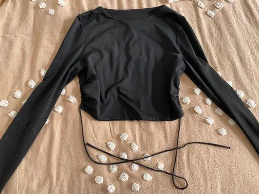 Adika Black Open Back Long Sleeve - Image 3