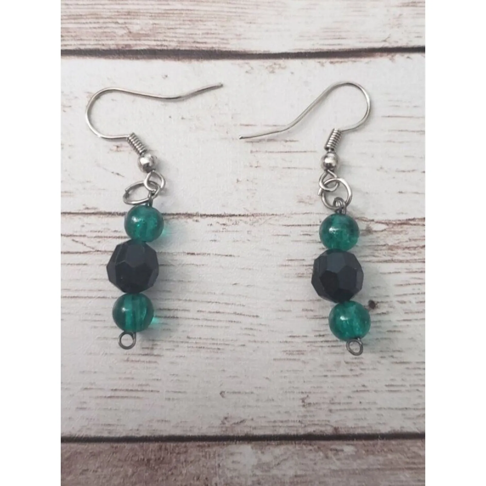 Vintage Earrings For Pierced Ears Beaded Dangle - Image 2