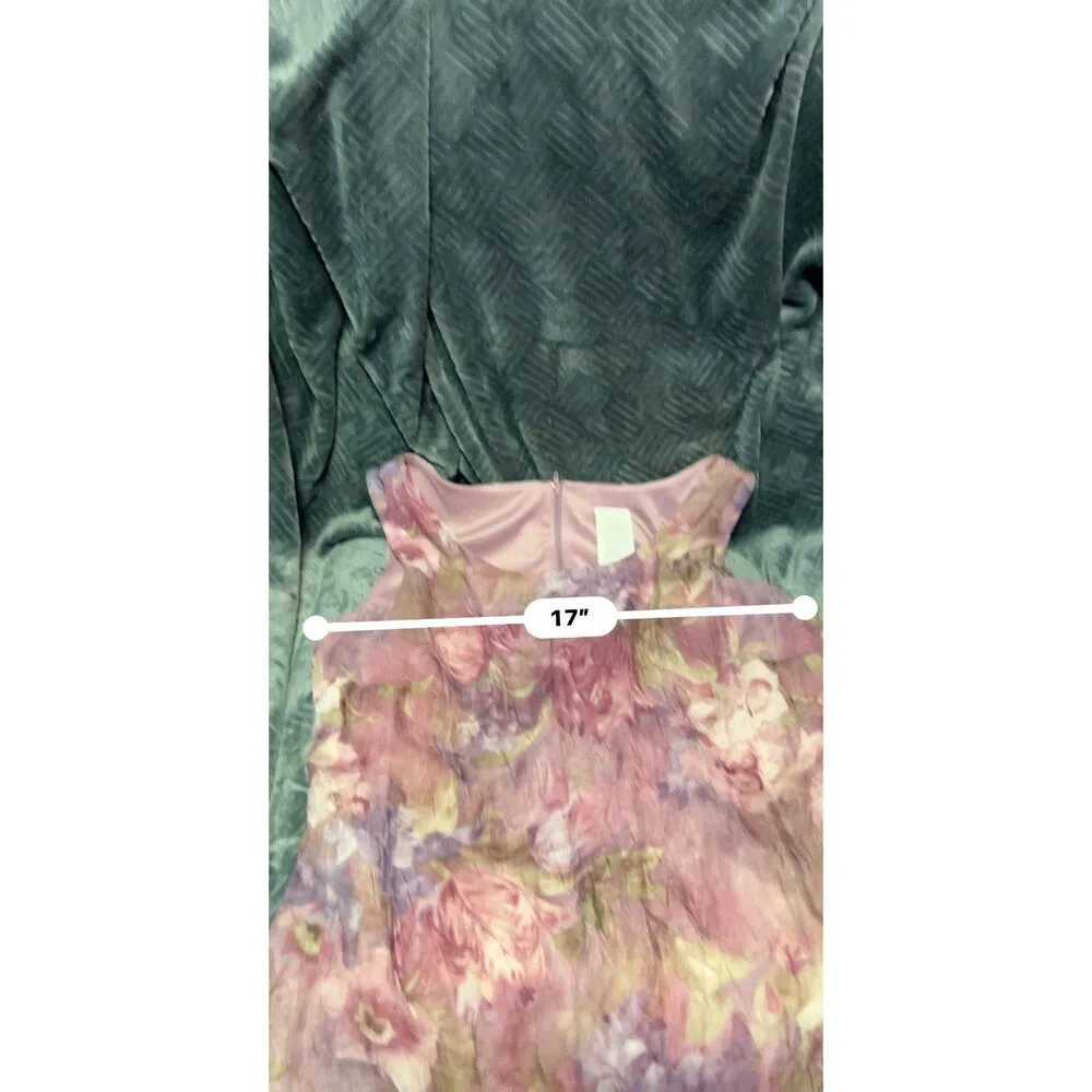 Vintage Miss Dorby Floral Dress and Jacket Set Size Medium Purple - Image 5