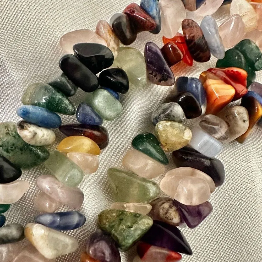 Natural stones chip beaded necklace - Image 6