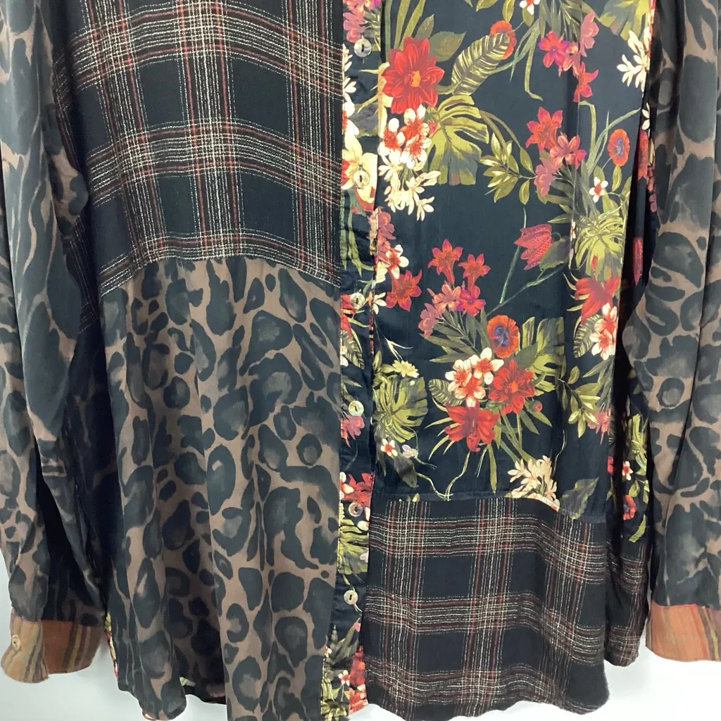 Johnny Was Workshop Mixed Media Oversized Blouse - Image 5