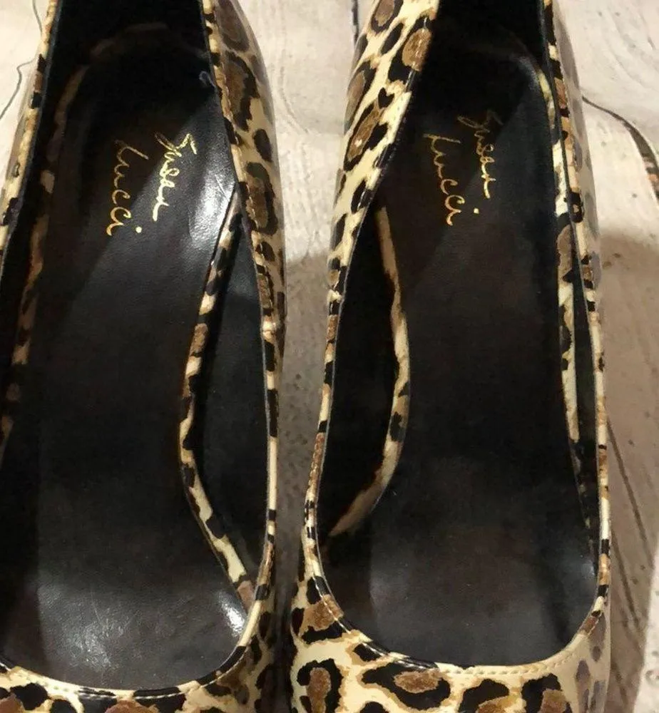 Susan Lucci leopard print heels ! Brown Size 9 - Image 10
