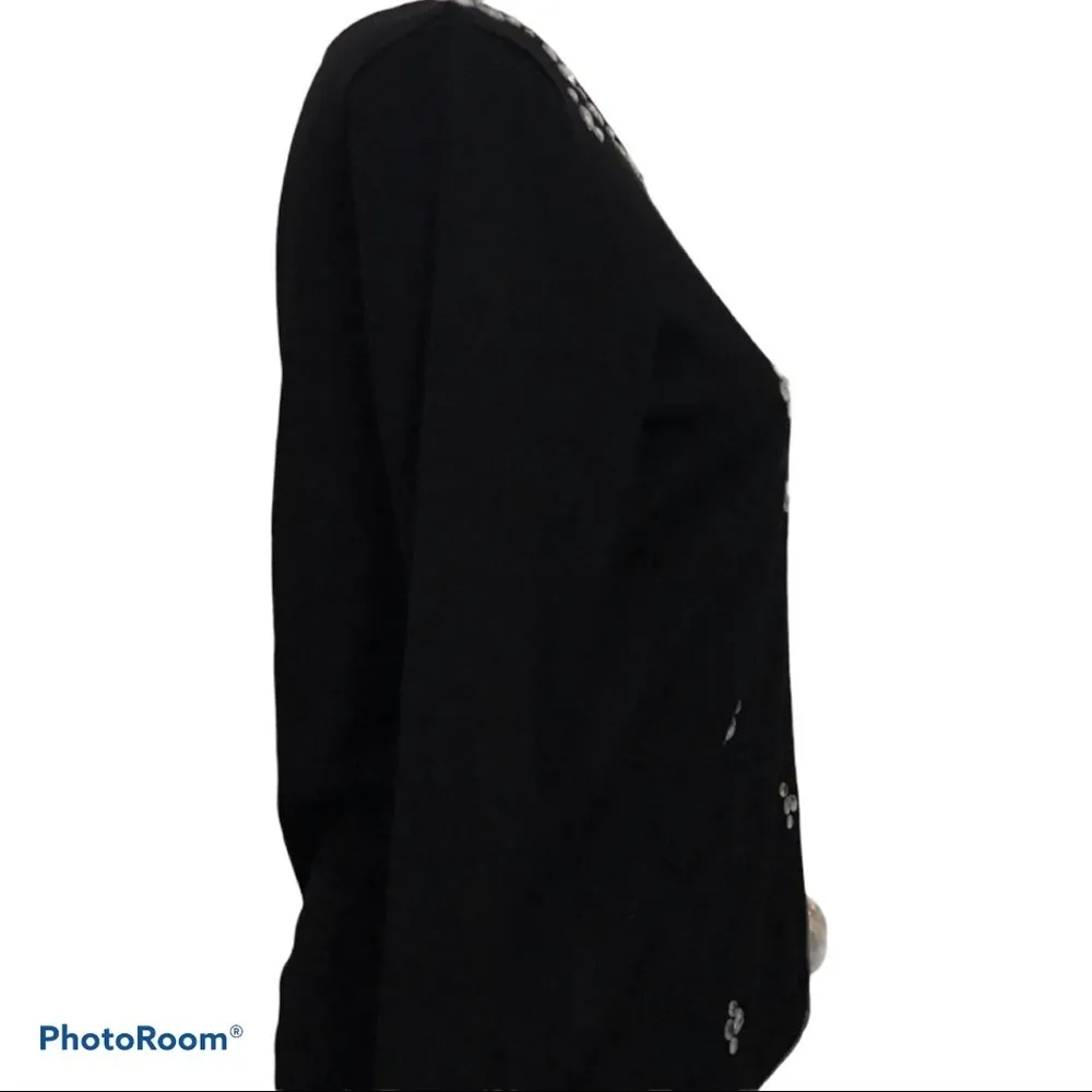 Ruby Rd black rhinestone embellished sweater Size undefined - Image 3