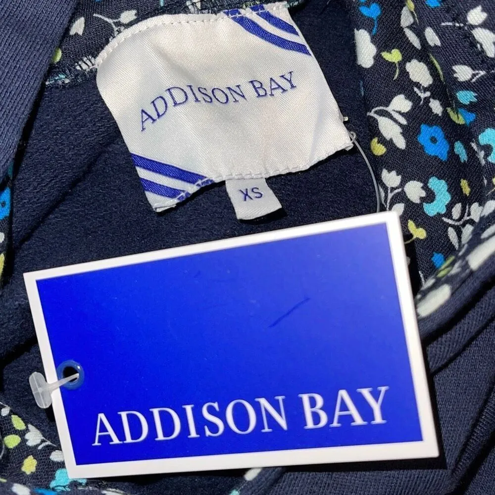 Addison Bay Hamilton Hoodie with Navy Courtside Floral Hood NWT Size XS - Image 6
