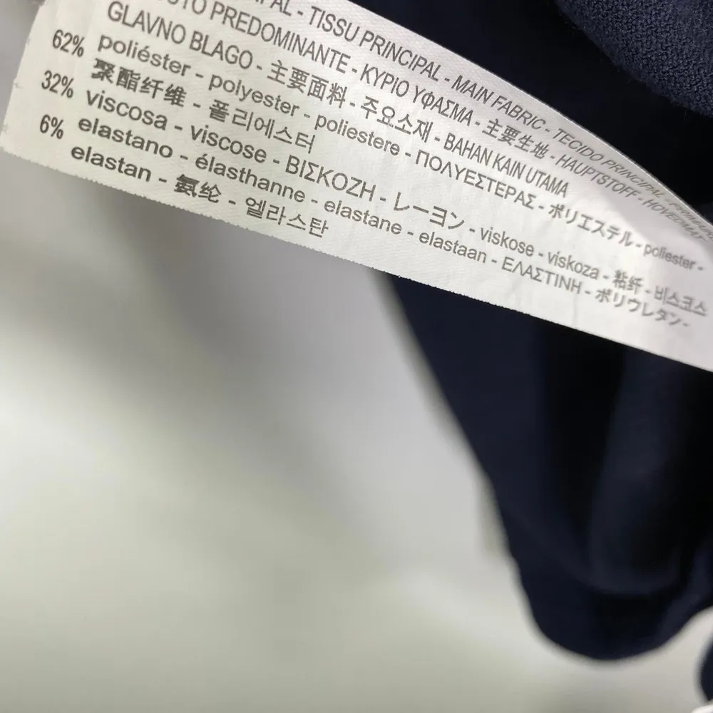 Zara Trf Navy Blue Short Sleeve High Neck Mini Dress Women's Size Medium M - Image 7