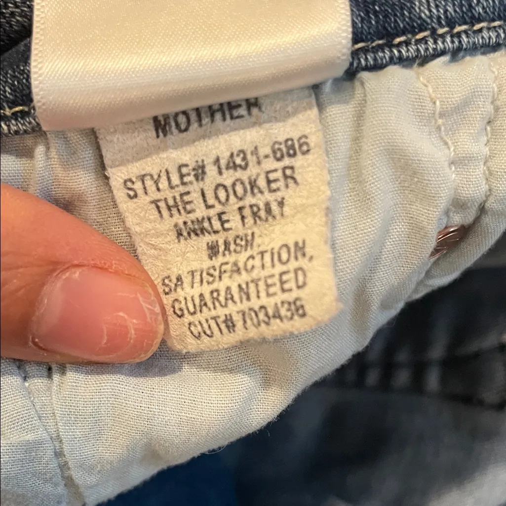Women’s MOTHER The Looker Ankle Fray Jeans Wash Satisfaction Guaranteed Blue Size 29 - Image 7