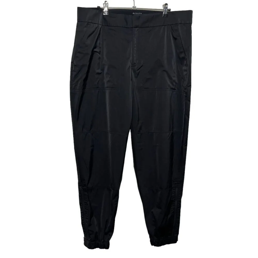 Athleta Radiant Performance Jogger Streetwear Black Tapered Leg Women’s Size 16 - Image 3