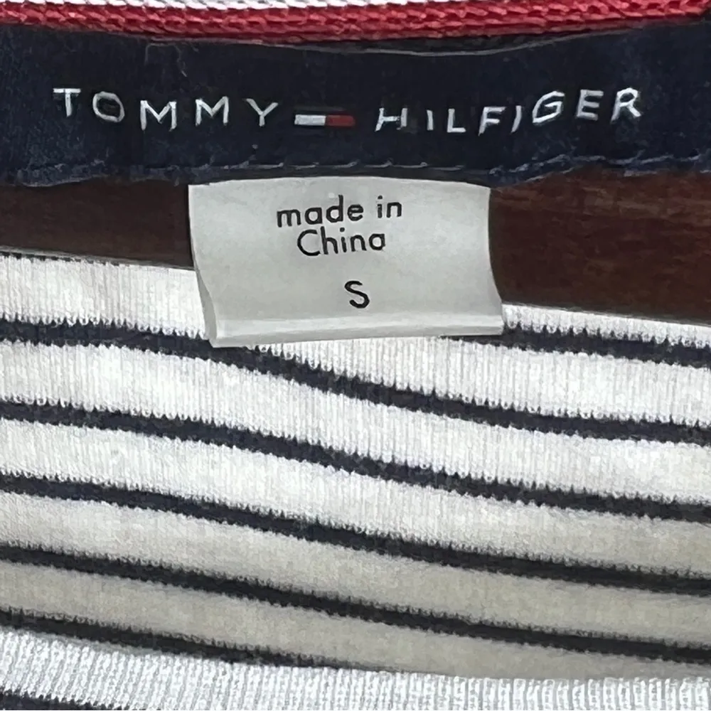 Tommy Hilfiger Size Small Navy Blue & White Short Sleeve Crewneck Dress - Image 5