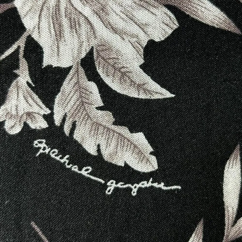 Spiritual Gangster Black Floral Tie Front Kimono Robe Swimwear Cover Up One Size - Image 5