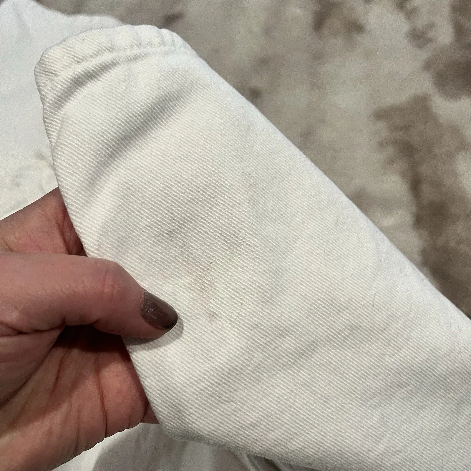 Zara Women's Size 10 White Baggy Fit Paperbag Ankle Jeans See Pics For Wear - Image 3