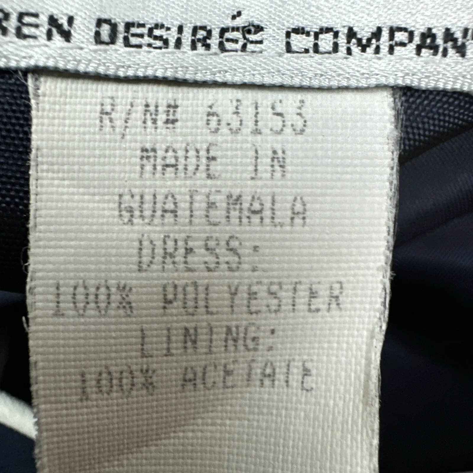 CDC Caren Desiree Company Blue "Little Black Dress" [Size 8]‎ Sleeveless, Lined - Image 3