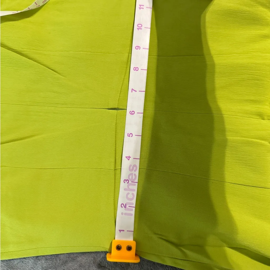 Universal Standard Raven Fitted V-neck Sleeveless Dress Lime Highlighter Green 0 - Image 10