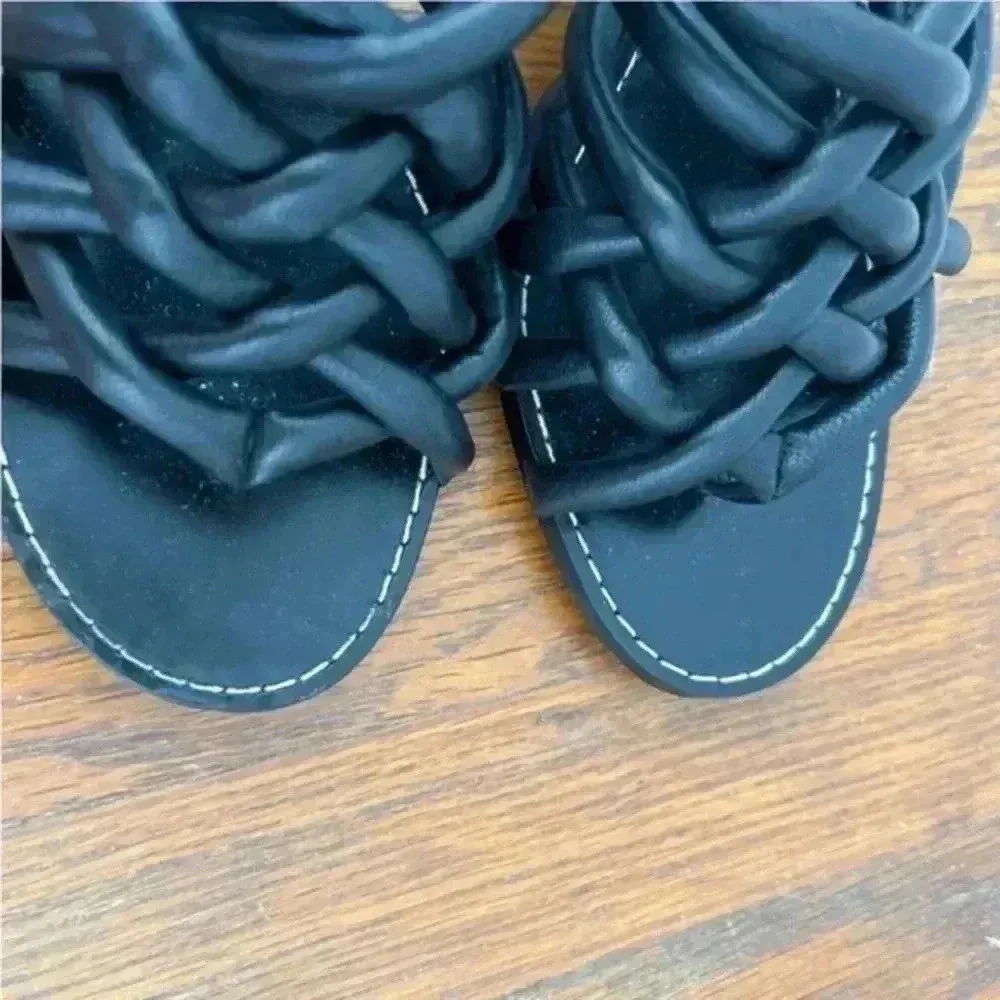 Rag & Bone Black‎ Leather Infinity Heeled Mule Sandal - Image 3