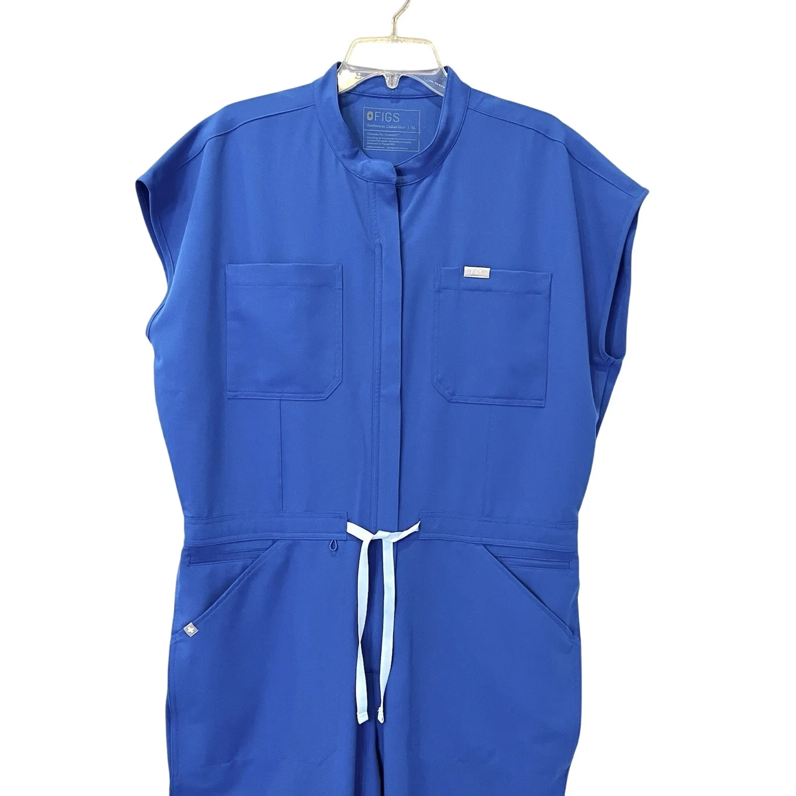 Figs Rafaela Cargo Scrub Jumpsuit XL Royal blue Technical Collection Jogger - Image 5