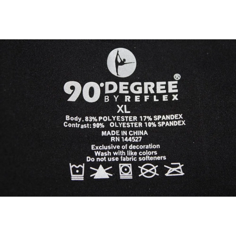 NWT Womens 90 Degrees by Reflex LSW1340 Onix Tie Dye Black 2 Piece Set Size XL - Image 12