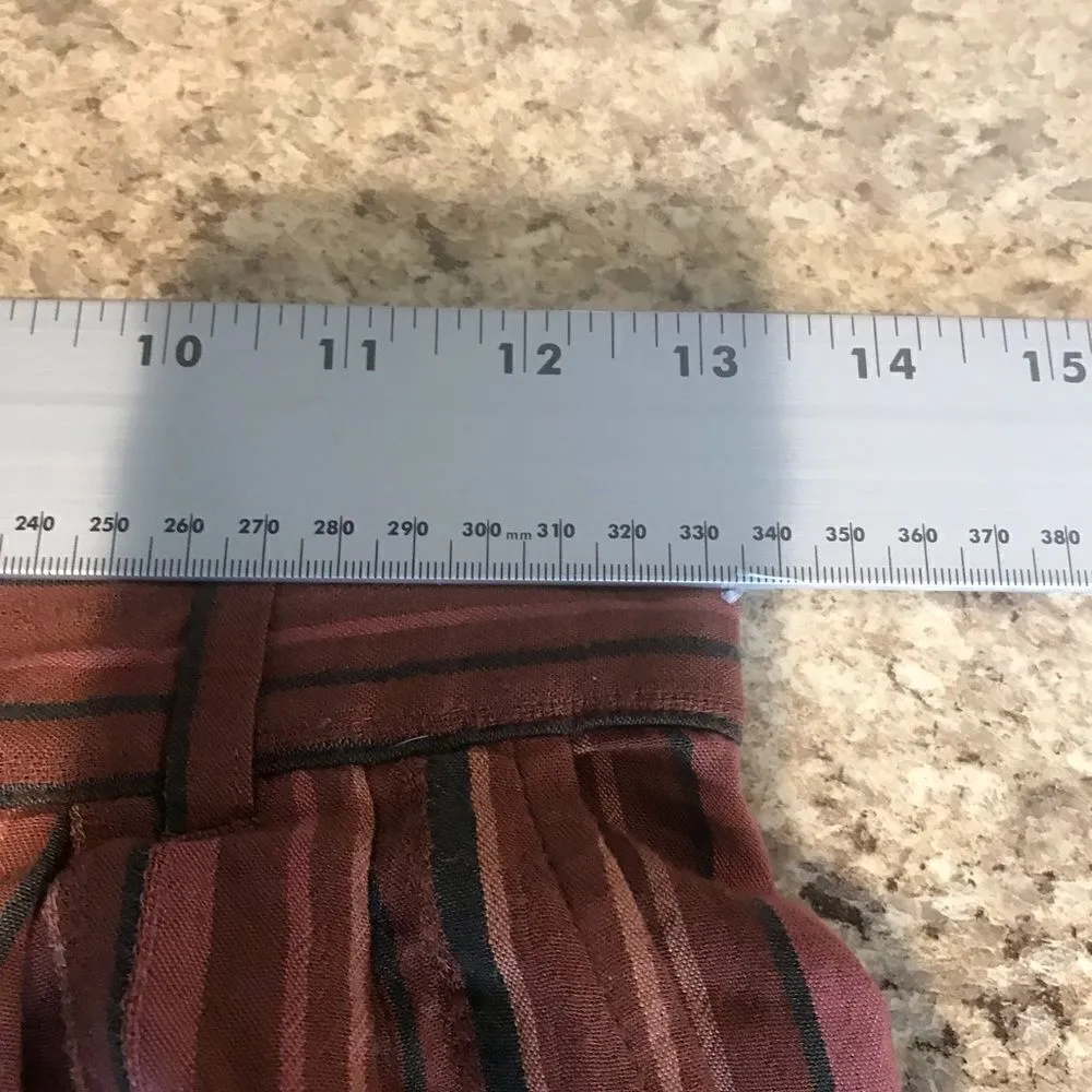 American Eagle brown/grays striped pants side pockets size small petite - Image 9