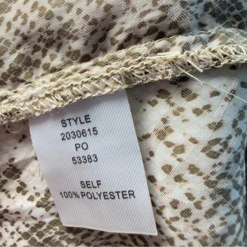 Current Air Los Angeles XS Snake Print Balloon Sleeve Peasant Blouse Ruffled Top - Image 7