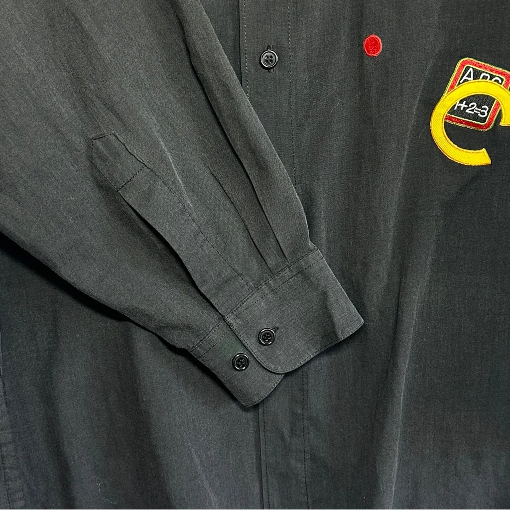 Hana Teacher Themed Top Womens XL Black Embroidered School Supplies ABC 123 - Image 4