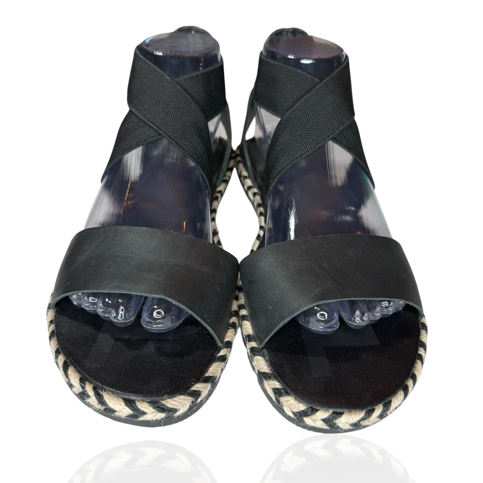 Sorel Ella II Leather Strappy‎ Stretch Sandal 8.5 Minimalist Espadrille Flats - Image 5