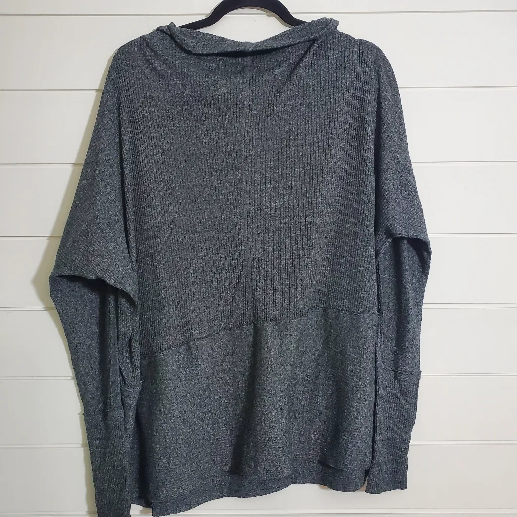 We The Free Women's Cowl Neck Oversized Sweater Ribbed Long Sleeve Split. Size M - Image 2