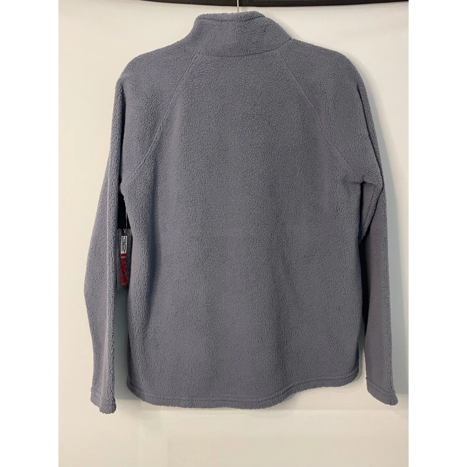 32 Degrees Heat Cool Womens Fleece Pullover Quarter Zip Gray Grisaille M Size M - Image 7