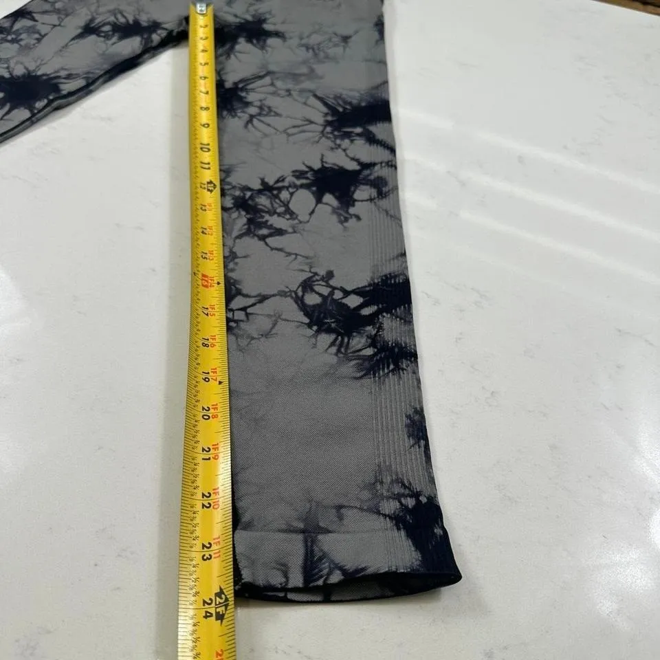 Leggings M Scrunch Butt Grey Black Tie - Image 6