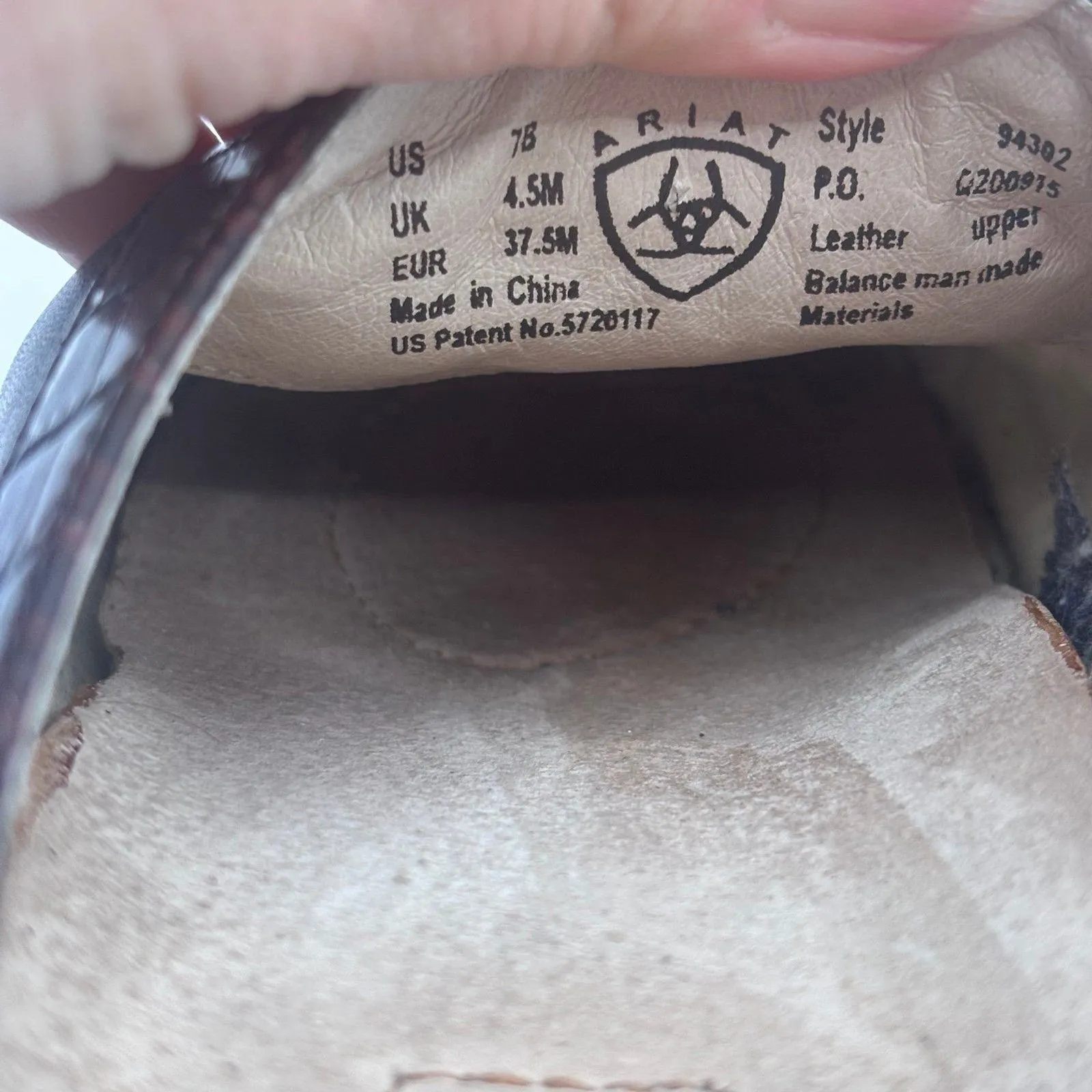 Ariat ATS Apron-Toe Mules Womens Size 7B Black & Brown Leather Slides Clogs - Image 5