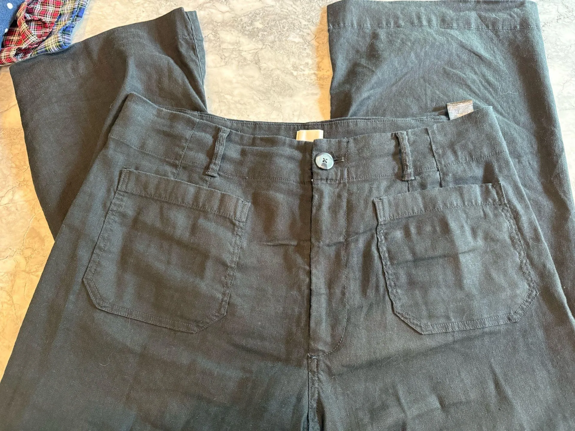 Anthropologie: Maeve The Colette Cropped Wide-Leg Pants by Maeve: Linen Edition - Image 3