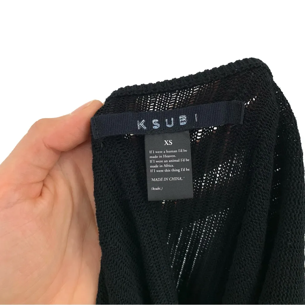KSUBI Knit Tank Top Black XS - Image 4