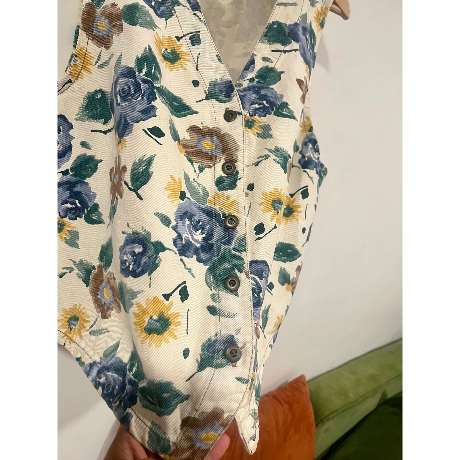 Vintage Y2k Cherokee Floral Vest Cottage Core  Large - Image 5