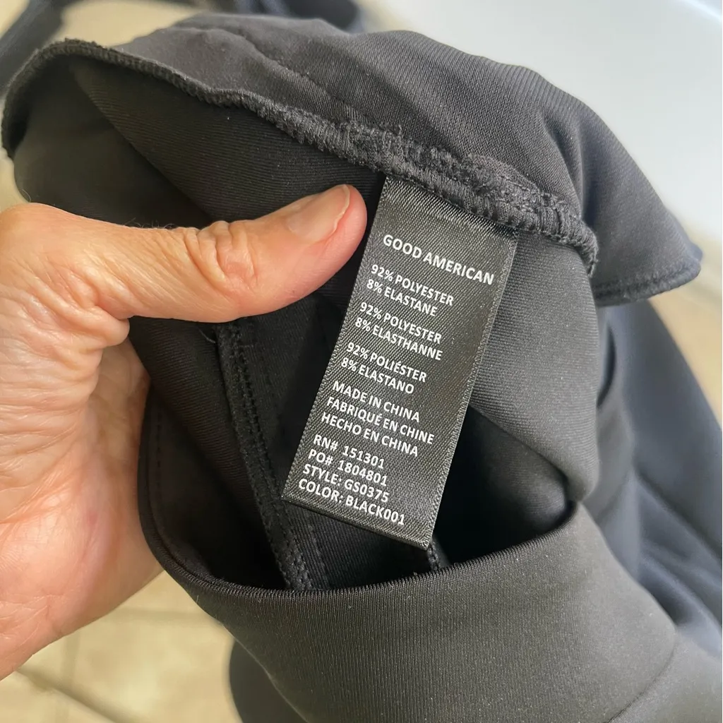 Good American Scuba Trouser Size 14 /32 Inseam ‎ Black EUC Stretch Boot  Cut - Image 10
