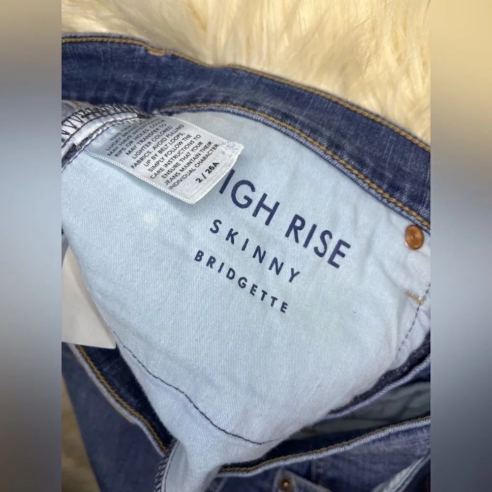 Lucky Brand High Rise Skinny Bridgette button fly denim sz 2/26 - Image 6