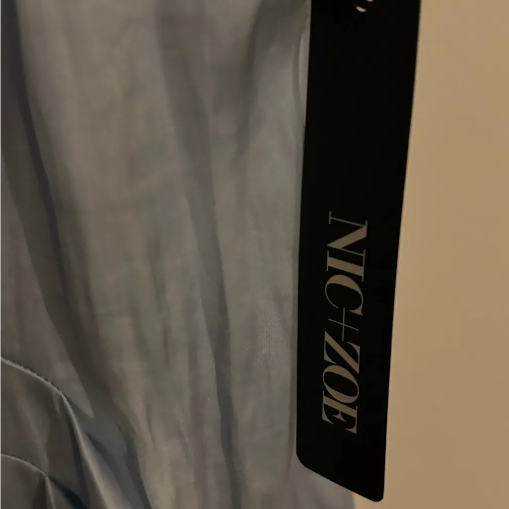 NWT NIC & ZOE light blue faux wrap sleeveless top. Size‎ small. - Image 5