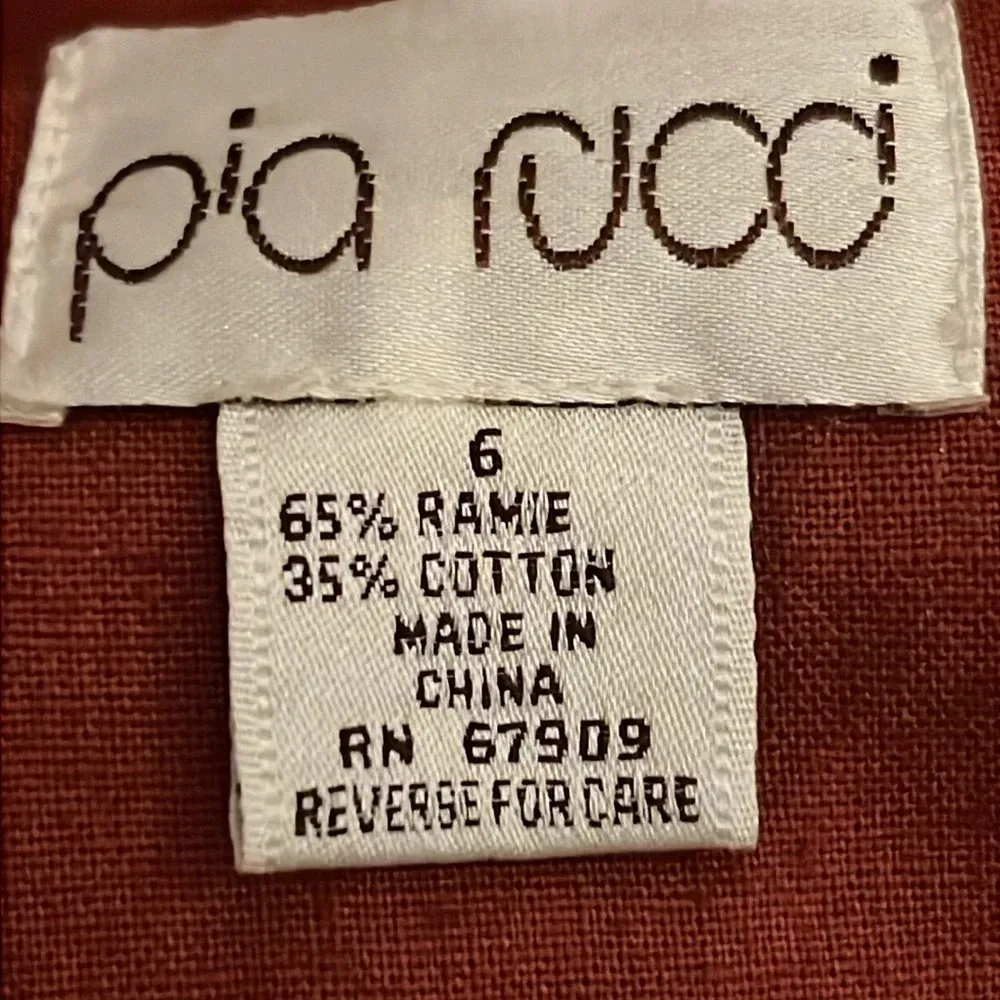 Pia Rucci Vintage Button Front Blazer Dress Size 6 Red - Image 6