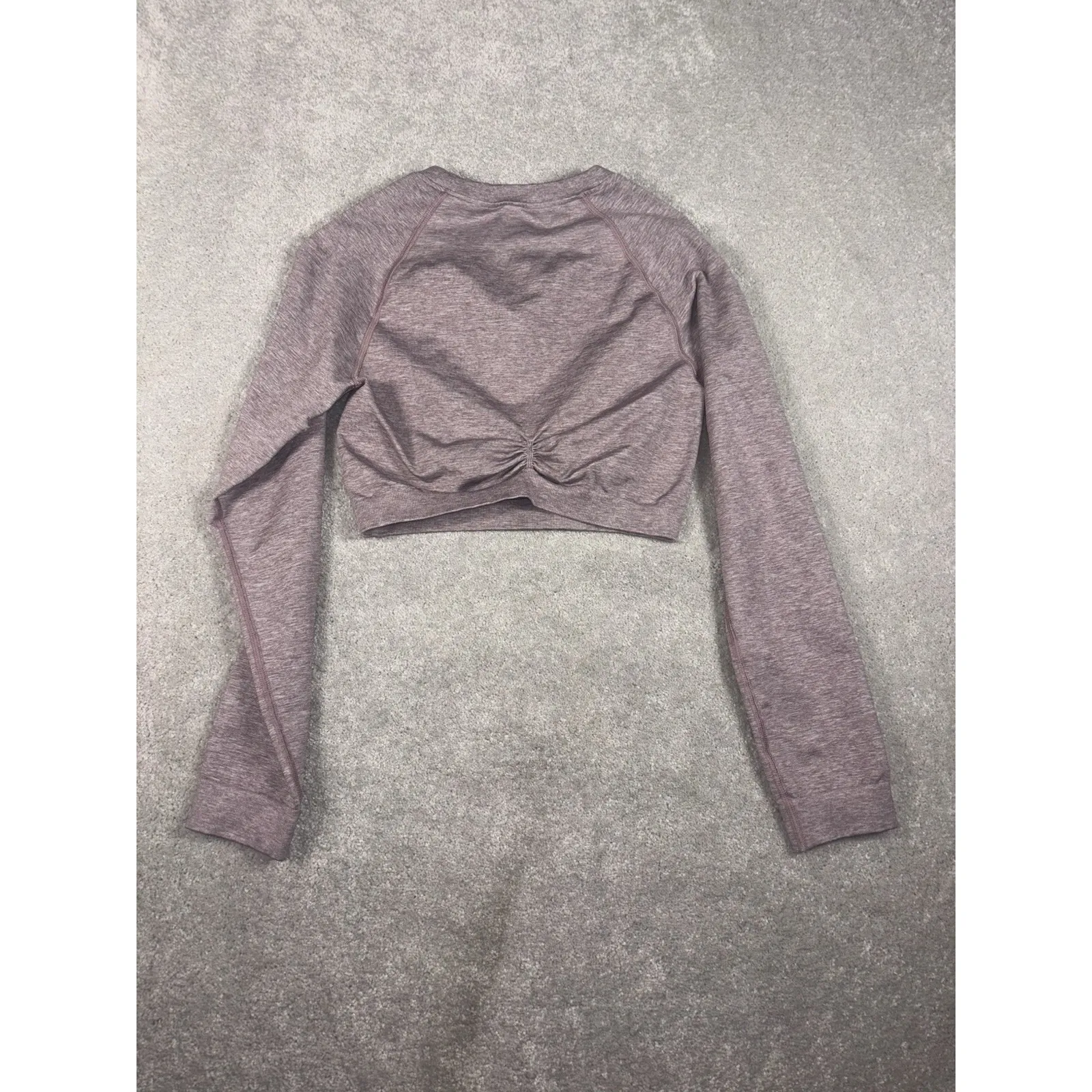 Gymshark Womens Adapt Marl Crop Top Size M Long Sleeve Seamless Workout Gym Flaw - Image 8