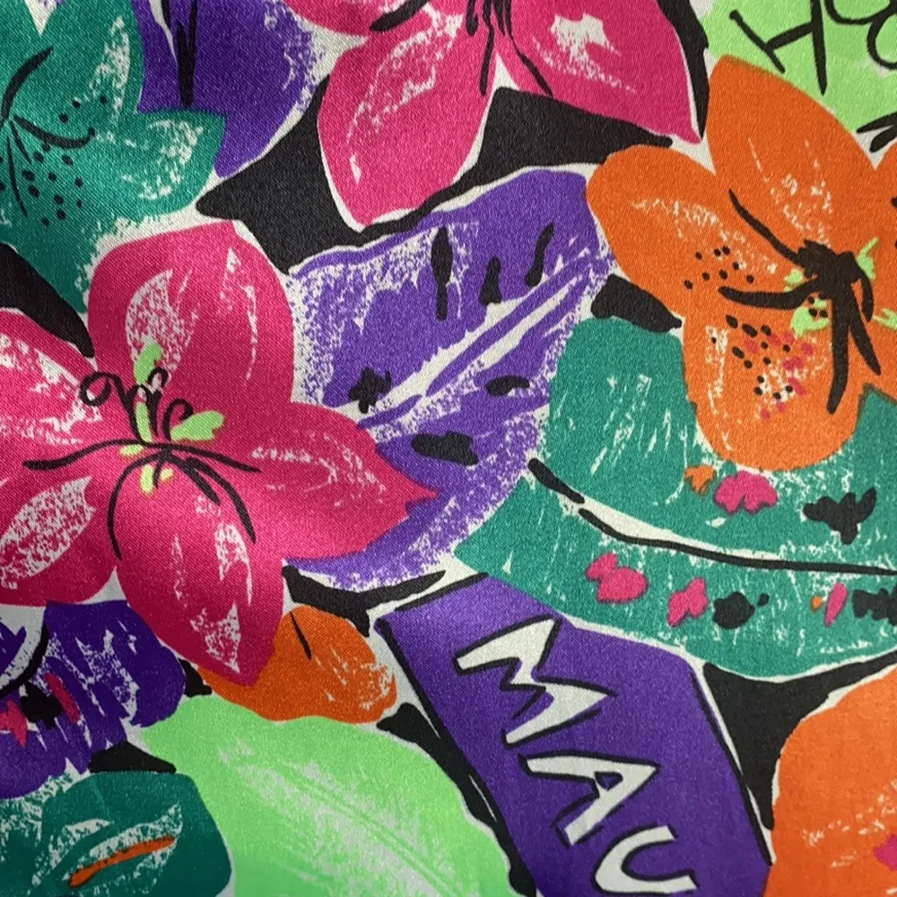 Vintage Stefano Worldwide colorful satin resort bomber jacket size M Size M - Image 54