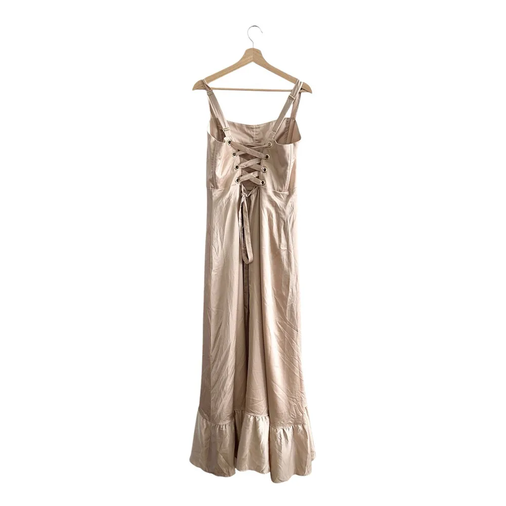 Show Me Your Mumu Clarissa Corset Dress in Champagne Luxe Satin XL NWT - Image 7