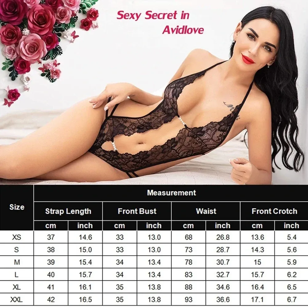 New!! Women’s one-piece lace bodysuit lingerie size XS - Image 4
