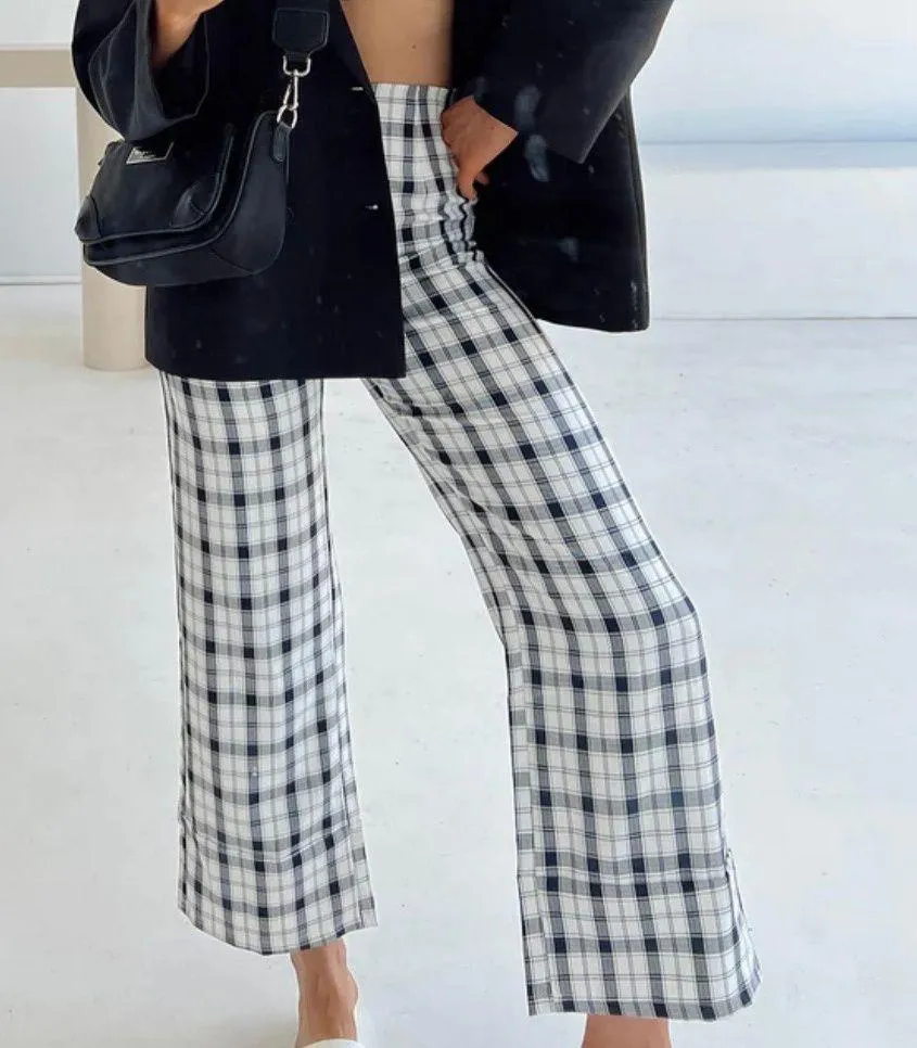 Plaid Straight Leg Pants NWOT  - Image 6