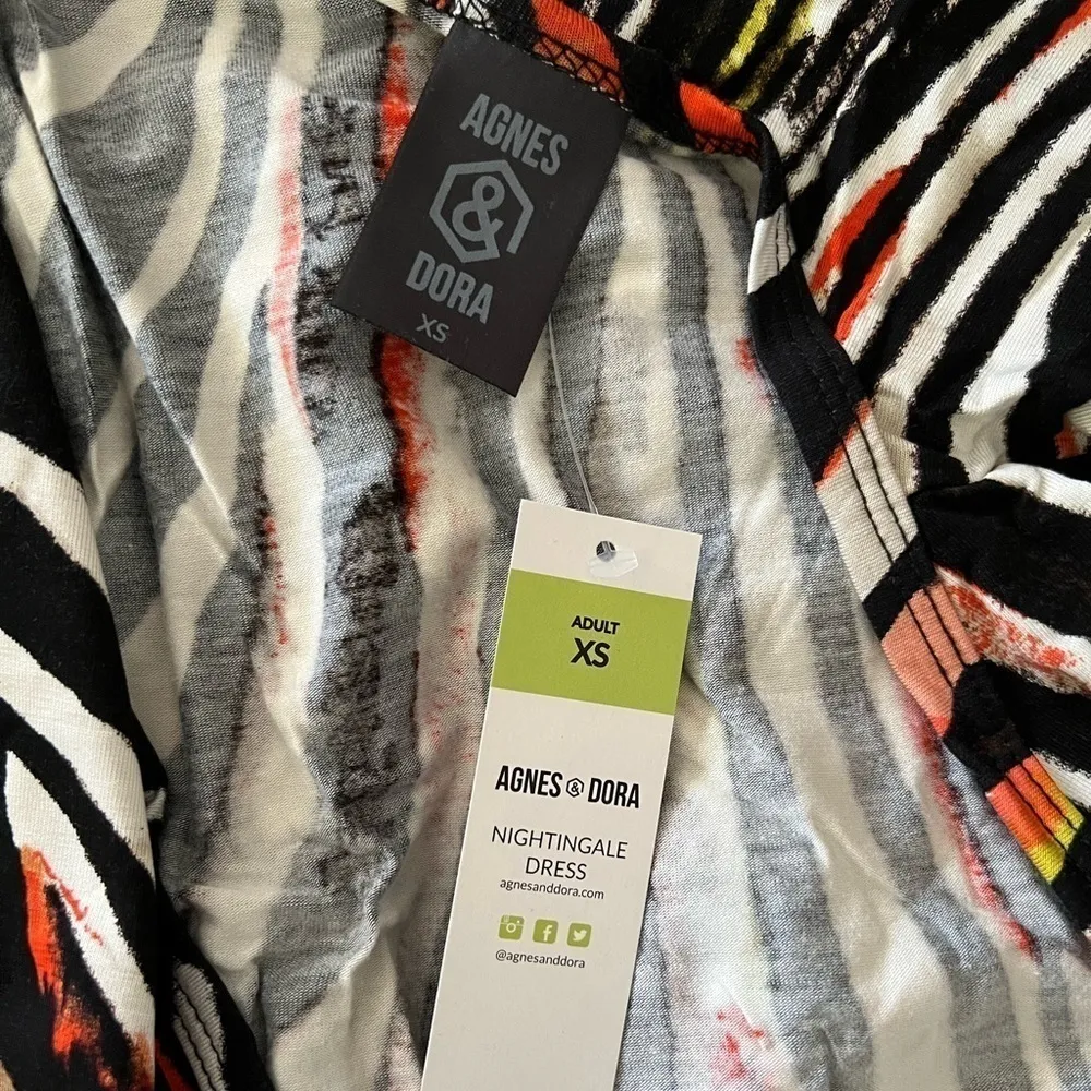 NWT Agnes & Dora Nightingale Wrap Dress | Coral Fusion Multicolor | XS - Image 6