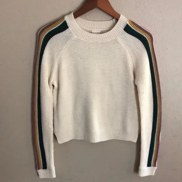 Altar’d State Over The Rainbow Crop Sweater Size Small Oversized - Image 2