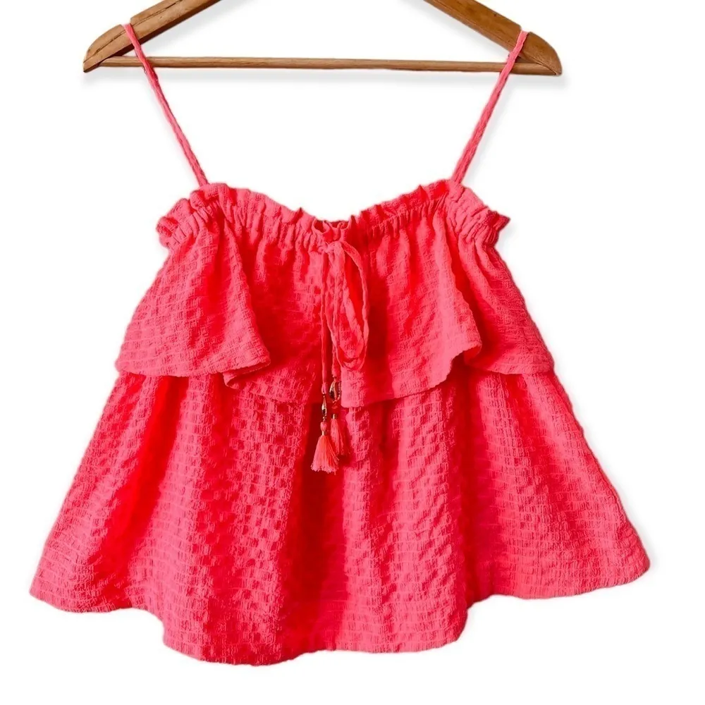 LILLY PULITZER Dahlia Top Peachy Pink Spaghetti Straps Size XS NEW - Image 4